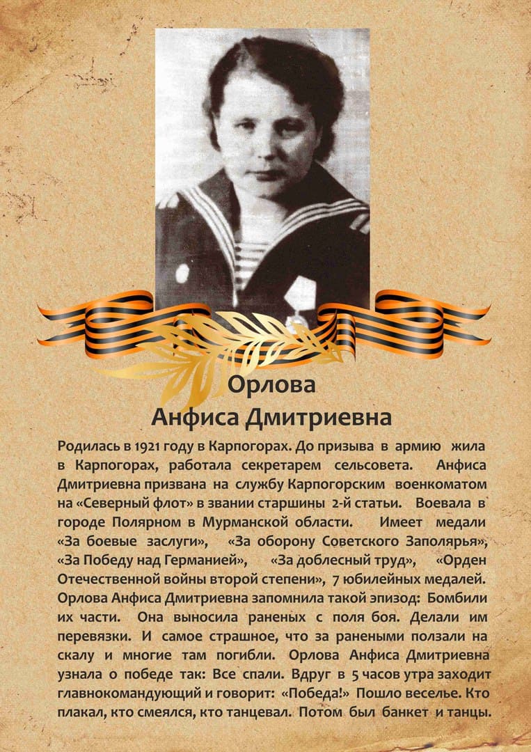 Орлова Анфиса Дмитриевна